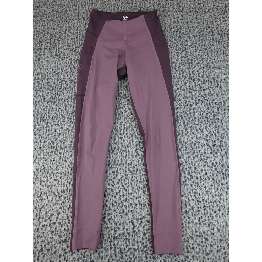 Rapha Cycling Leggings Womens XS Purple Side Pocket High Waist Two-Tone